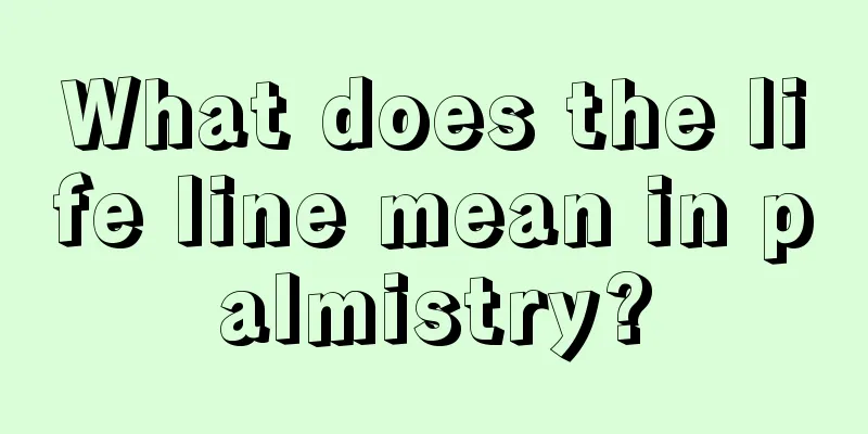 What does the life line mean in palmistry?