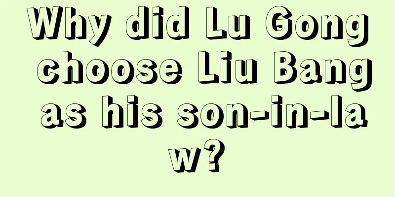 Why did Lu Gong choose Liu Bang as his son-in-law?
