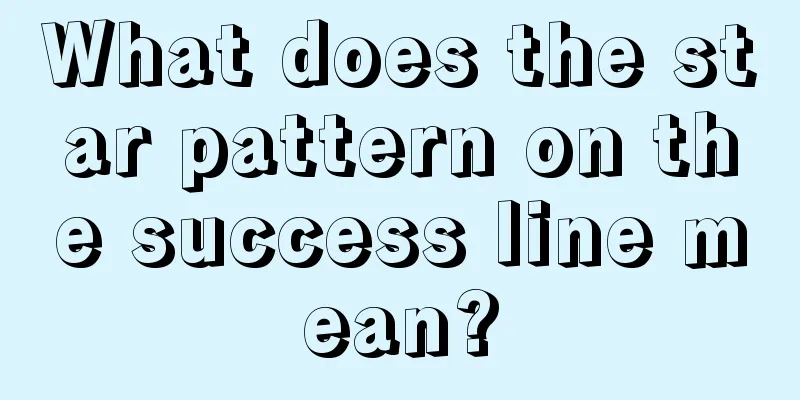 What does the star pattern on the success line mean?