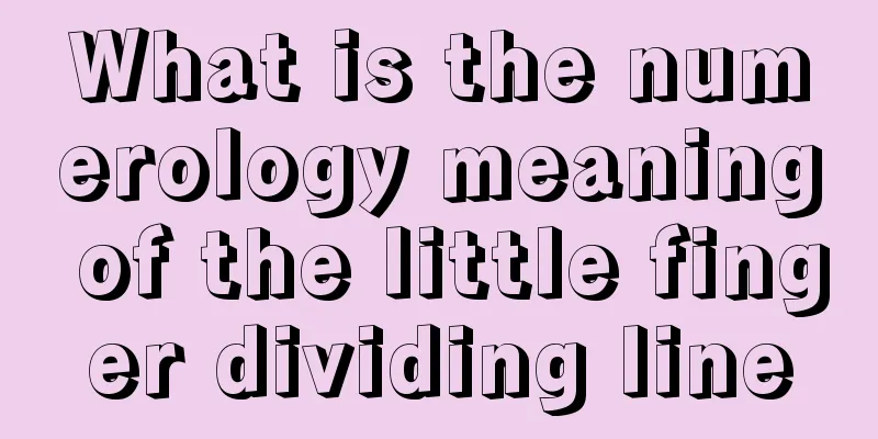 What is the numerology meaning of the little finger dividing line