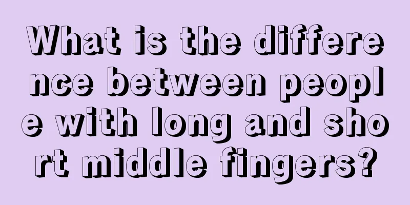 What is the difference between people with long and short middle fingers?