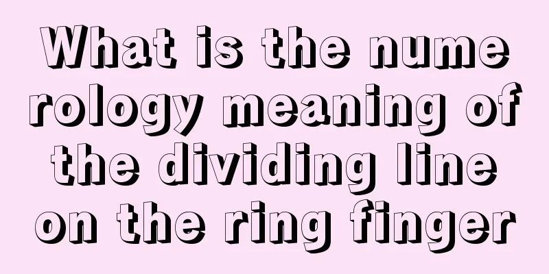 What is the numerology meaning of the dividing line on the ring finger