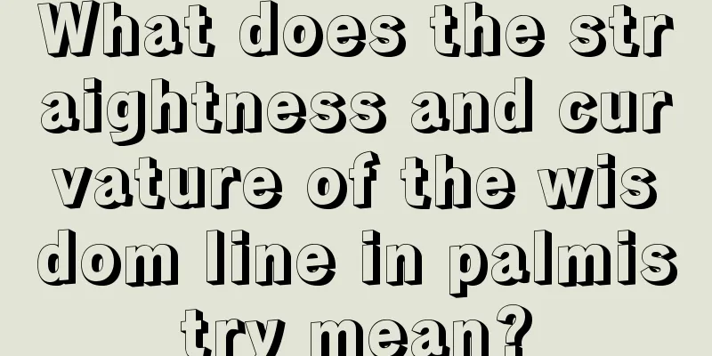 What does the straightness and curvature of the wisdom line in palmistry mean?