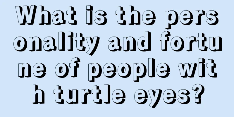 What is the personality and fortune of people with turtle eyes?