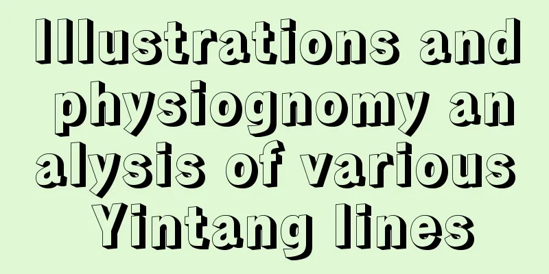 Illustrations and physiognomy analysis of various Yintang lines