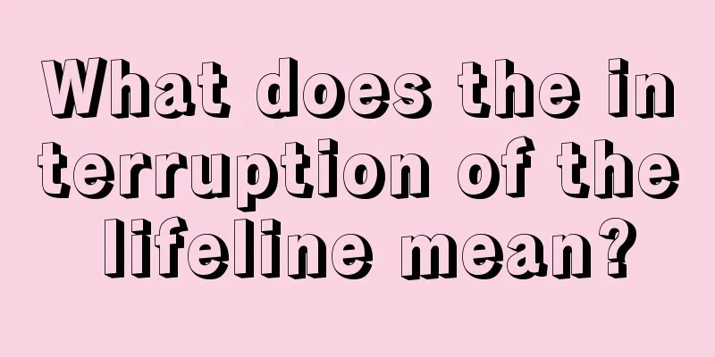 What does the interruption of the lifeline mean?
