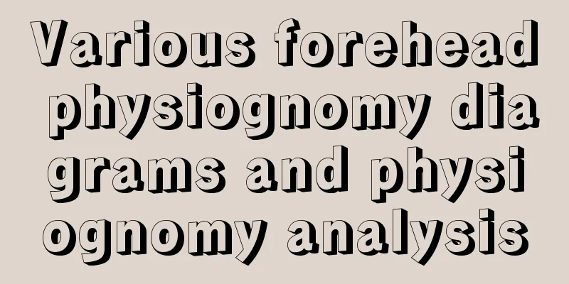 Various forehead physiognomy diagrams and physiognomy analysis
