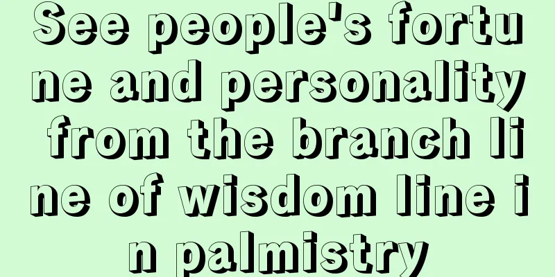 See people's fortune and personality from the branch line of wisdom line in palmistry