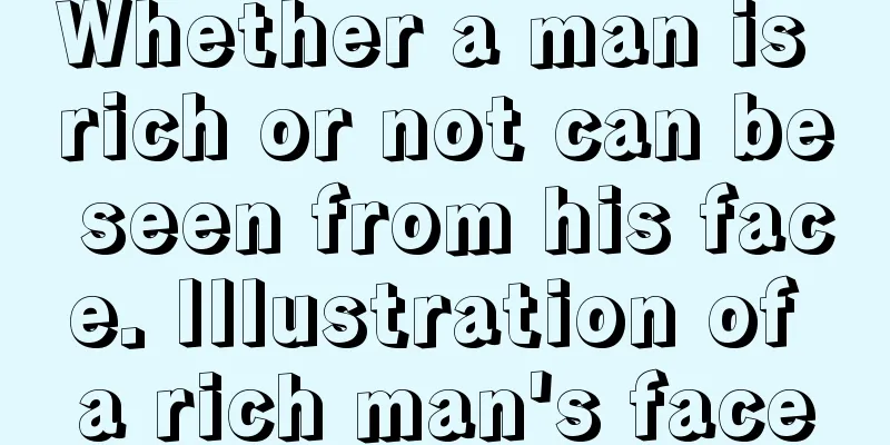 Whether a man is rich or not can be seen from his face. Illustration of a rich man's face
