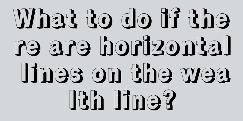 What to do if there are horizontal lines on the wealth line?