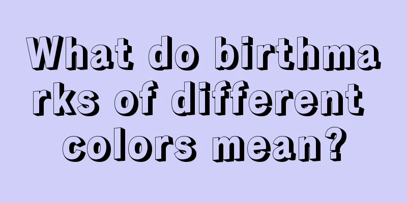 What do birthmarks of different colors mean?