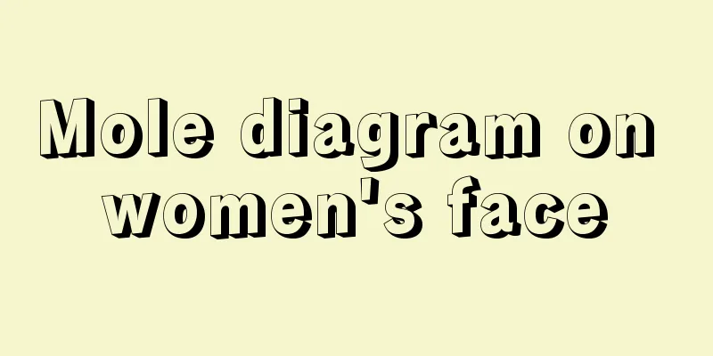 Mole diagram on women's face