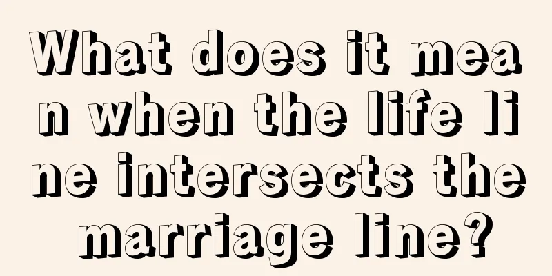 What does it mean when the life line intersects the marriage line?