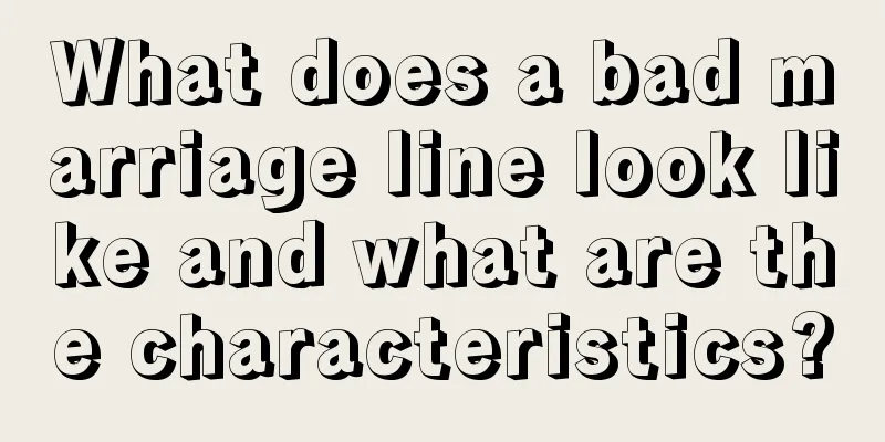 What does a bad marriage line look like and what are the characteristics?