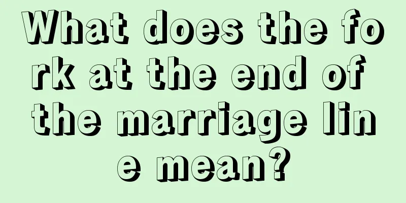 What does the fork at the end of the marriage line mean?