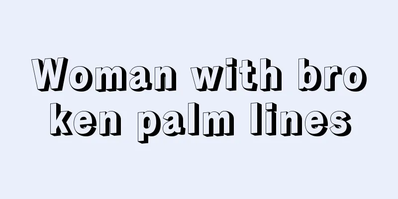Woman with broken palm lines