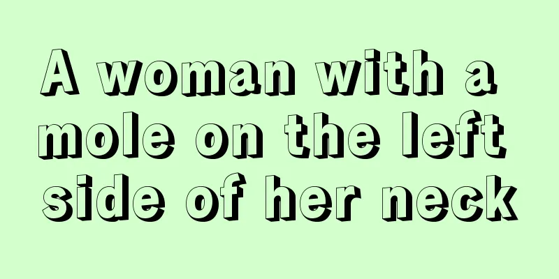 A woman with a mole on the left side of her neck