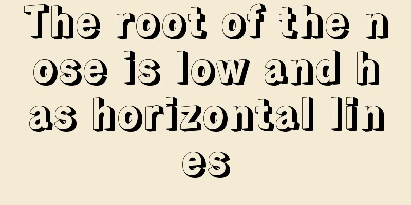 The root of the nose is low and has horizontal lines