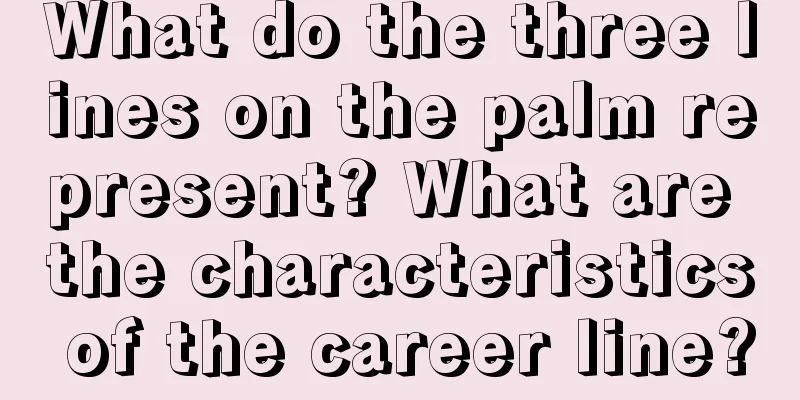 What do the three lines on the palm represent? What are the characteristics of the career line?