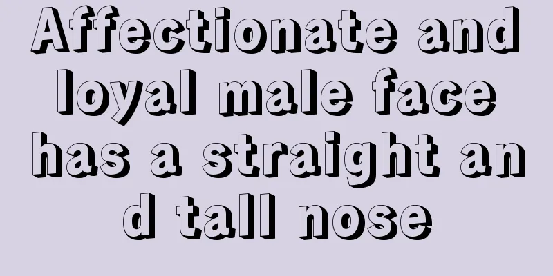 Affectionate and loyal male face has a straight and tall nose