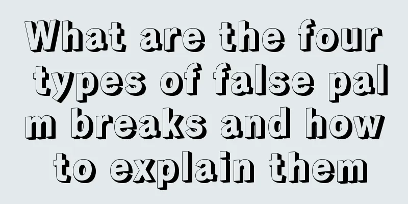 What are the four types of false palm breaks and how to explain them
