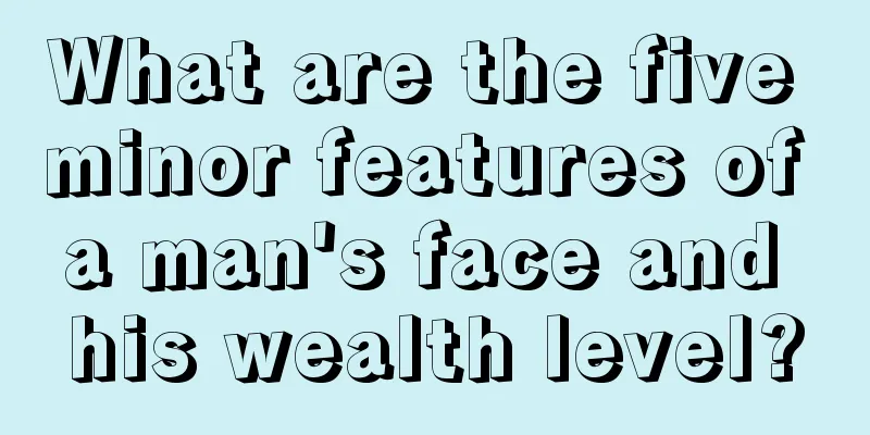 What are the five minor features of a man's face and his wealth level?