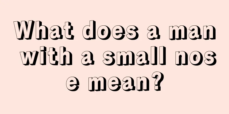 What does a man with a small nose mean?