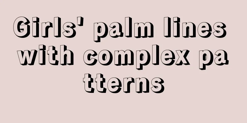 Girls' palm lines with complex patterns