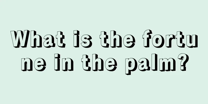 What is the fortune in the palm?