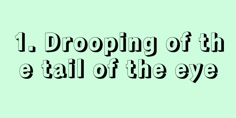 1. Drooping of the tail of the eye