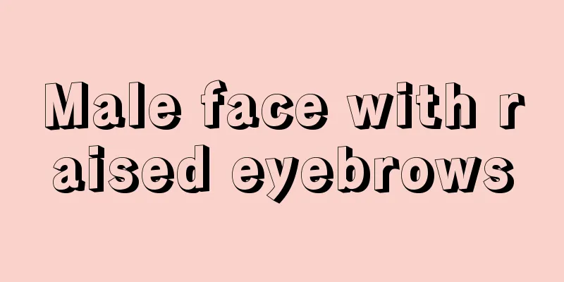 Male face with raised eyebrows
