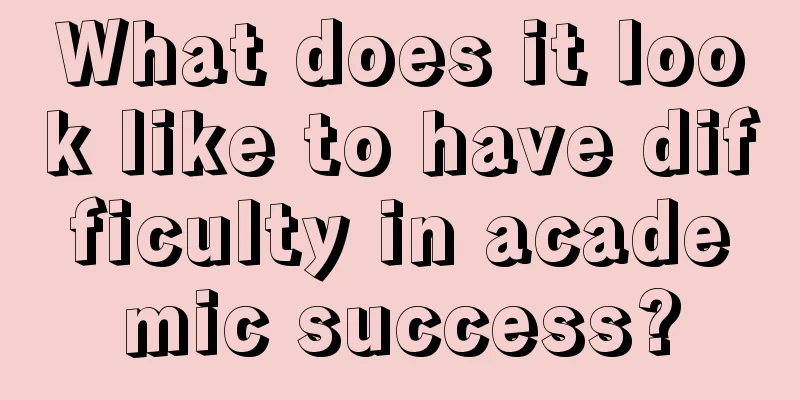 What does it look like to have difficulty in academic success?
