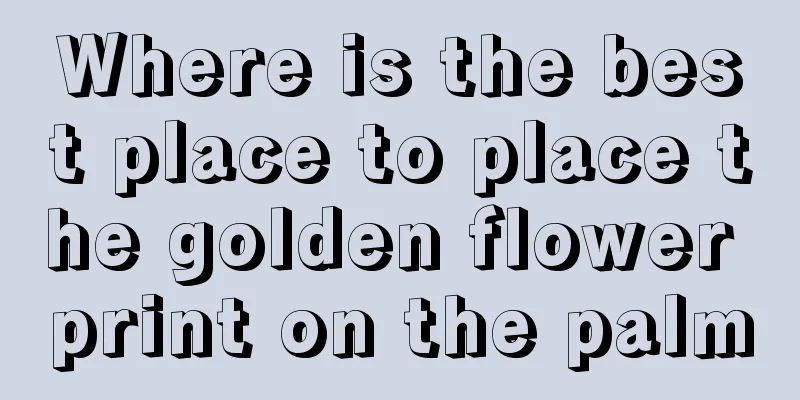 Where is the best place to place the golden flower print on the palm