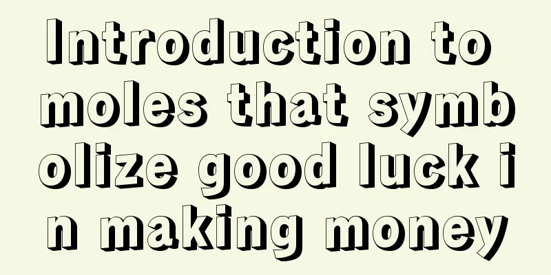 Introduction to moles that symbolize good luck in making money