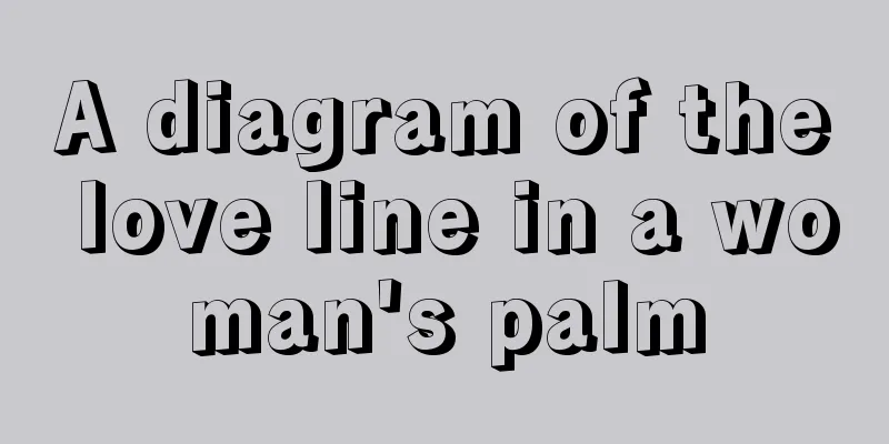 A diagram of the love line in a woman's palm