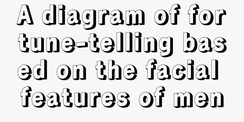 A diagram of fortune-telling based on the facial features of men