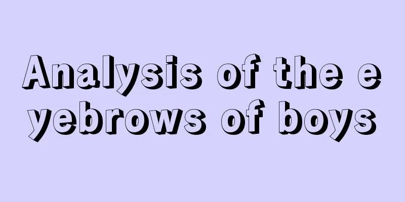 Analysis of the eyebrows of boys