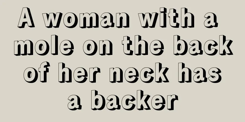A woman with a mole on the back of her neck has a backer