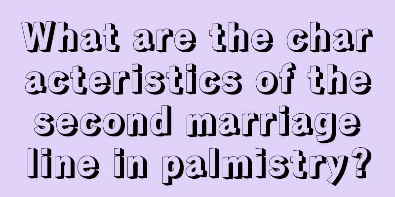 What are the characteristics of the second marriage line in palmistry?