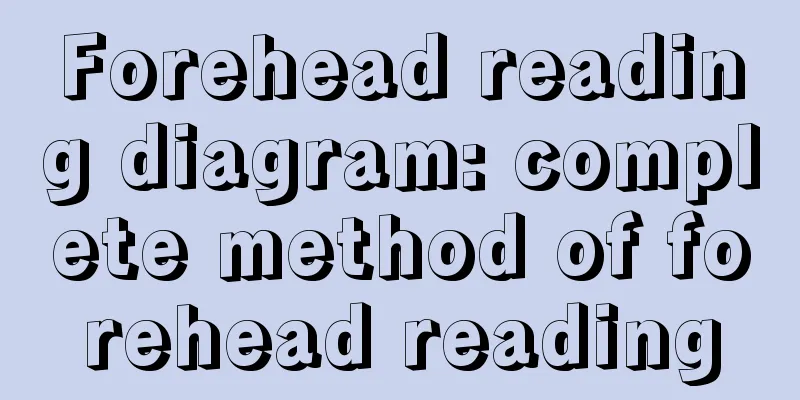 Forehead reading diagram: complete method of forehead reading