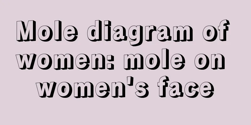 Mole diagram of women: mole on women's face