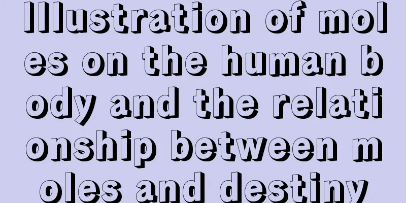 Illustration of moles on the human body and the relationship between moles and destiny
