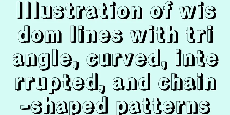 Illustration of wisdom lines with triangle, curved, interrupted, and chain-shaped patterns