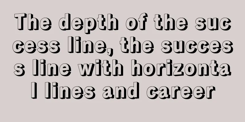 The depth of the success line, the success line with horizontal lines and career