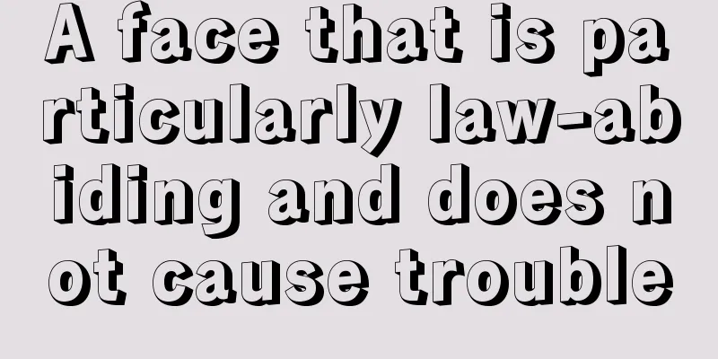 A face that is particularly law-abiding and does not cause trouble