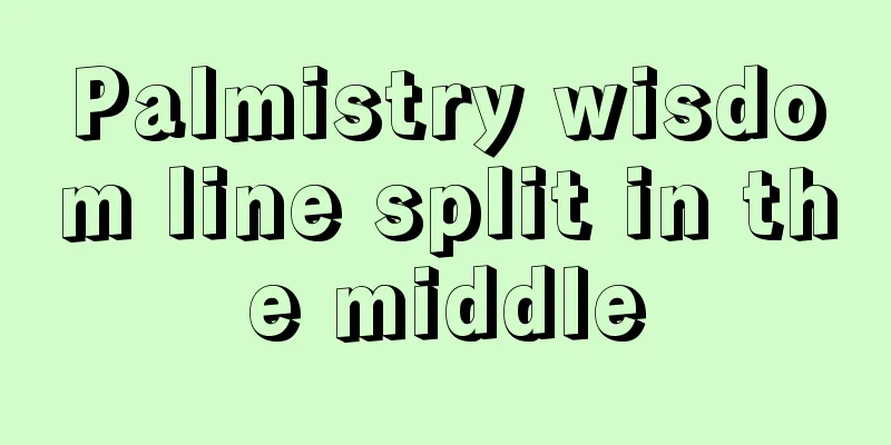 Palmistry wisdom line split in the middle