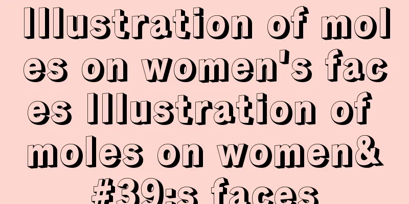 Illustration of moles on women's faces Illustration of moles on women's faces