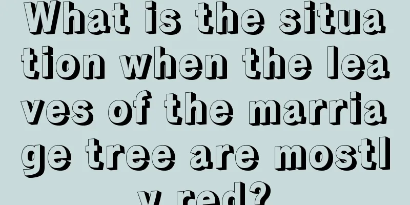 What is the situation when the leaves of the marriage tree are mostly red?