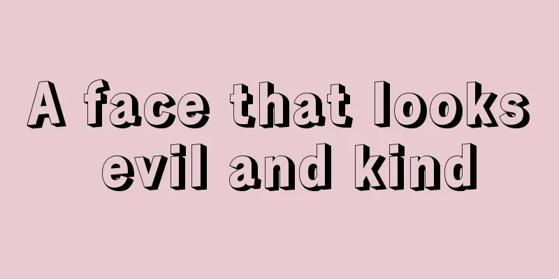 A face that looks evil and kind