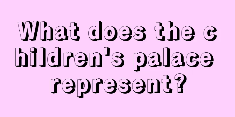 What does the children's palace represent?